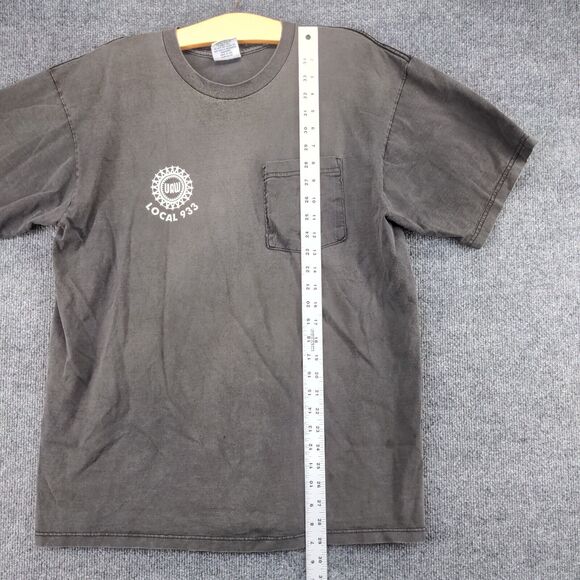Jensen UAW Local 933 Logo Chest Pocket T-Shirt Womens XL Gray All American USA - Picture 12 of 14
